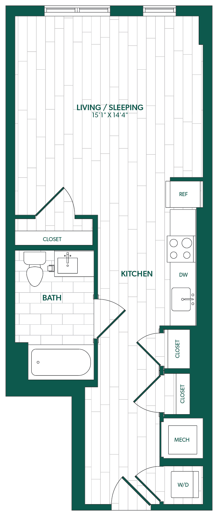 Floor Plan Image of Apartment Apt 1412